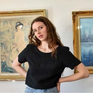 NWOT Birds of North America Jiddy Top in Black